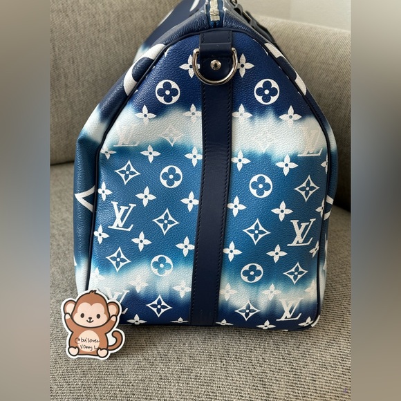 💙🤍authentic Louis Vuitton Keepall Bandouliere 50 LV Escale Blue 💙🤍 - Picture 3 of 9